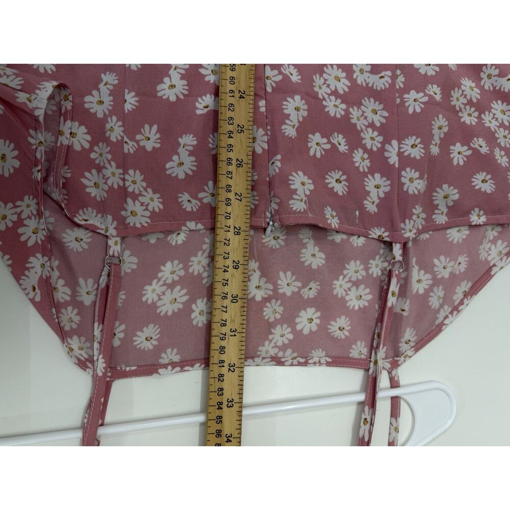 SHEIN Curve Womens Dress Size 3XL Pink Daisy Floral Sleeveless - Picture 9 of 10